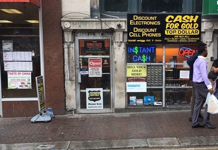 locksmith store on Baltimore street in Downtown Baltimore