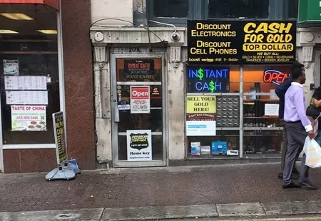 locksmith store on Baltimore street in Downtown Baltimore