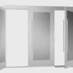 Aluminum doors